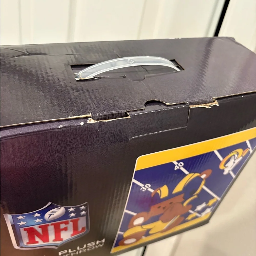 Los Angeles Rams NFL Royal Plush Baby Blanket New in Box 40 x 50